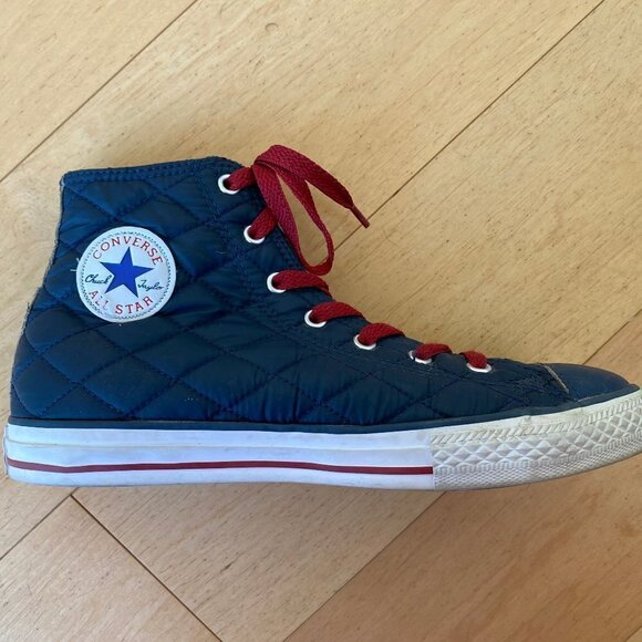Kids Converse Chuck Taylor All Star High Top Sneakers Youth 5 Navy Zipper - Picture 7 of 14